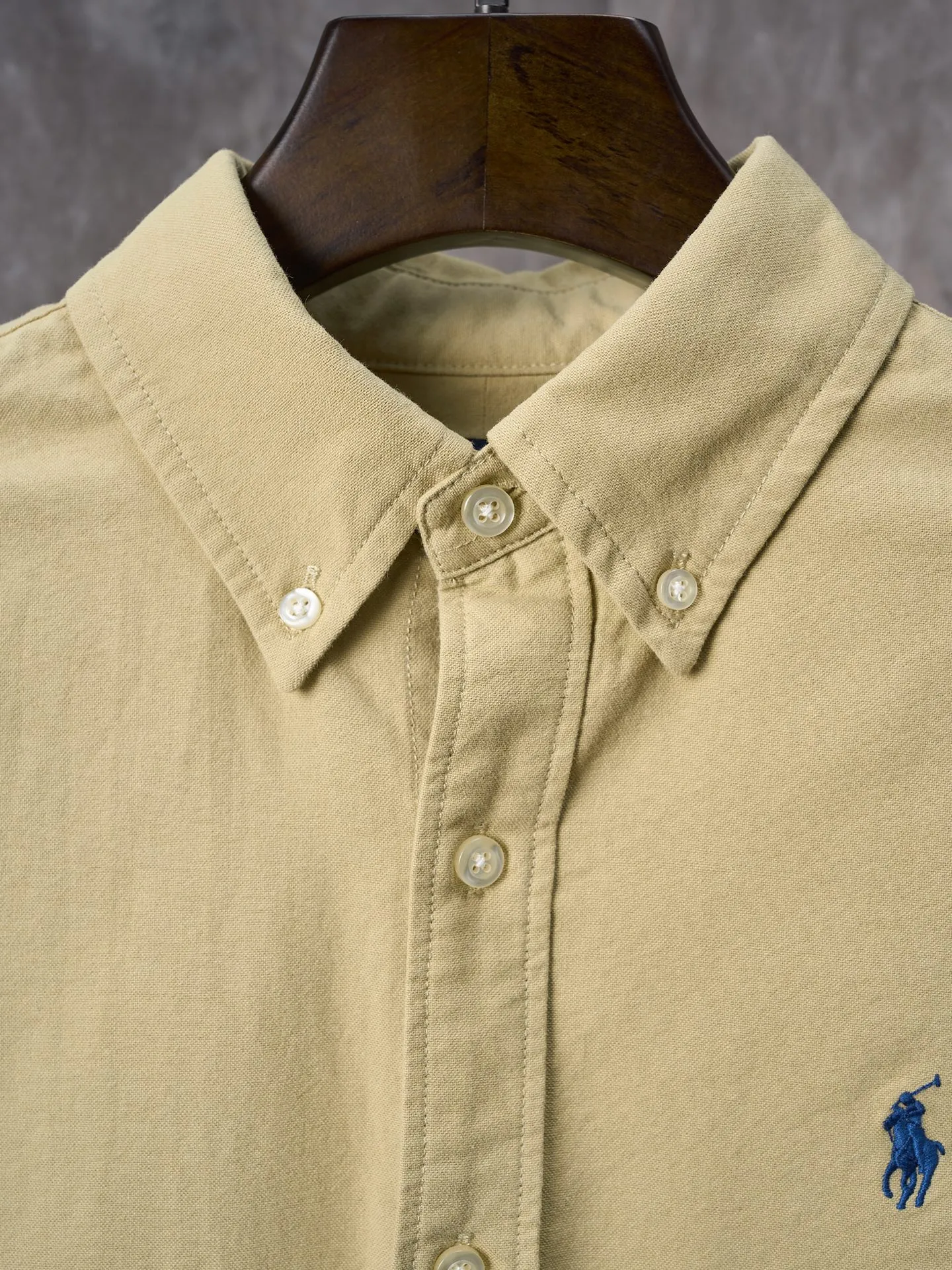 P340 Actual hanging auction】Ralph Lauren/Ralph Lauren couples must-have solid color pony embroidered cotton long-sleeved shirt [Ready stock] XS S M L XL